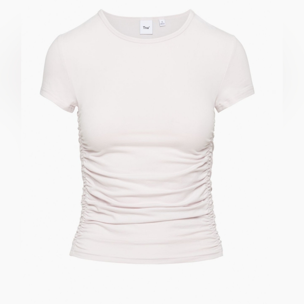 Aritzia Tna short sleeve cinched side t-shirt - Small - Grey Lilac